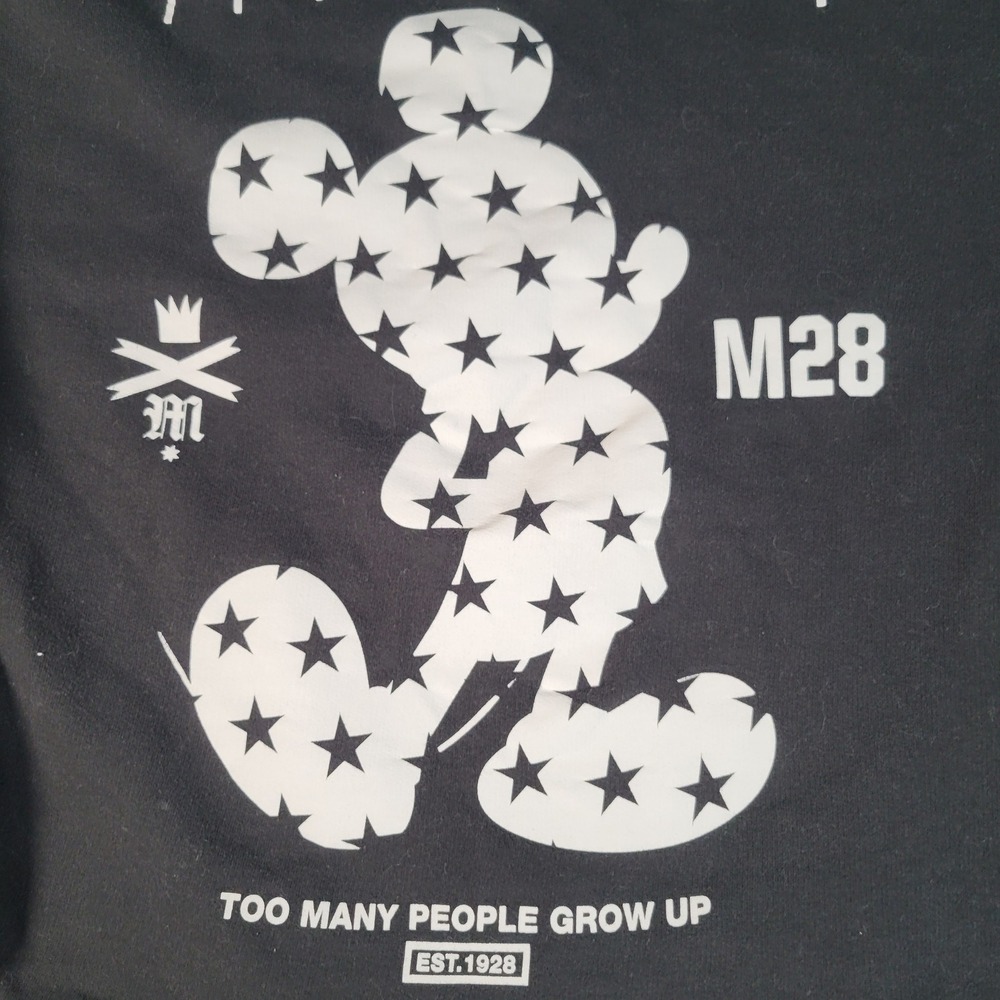 Disney Neff Mickey Mouse Star Graphic Black Crewneck Sweatshirt Mens Medium - Picture 2 of 6